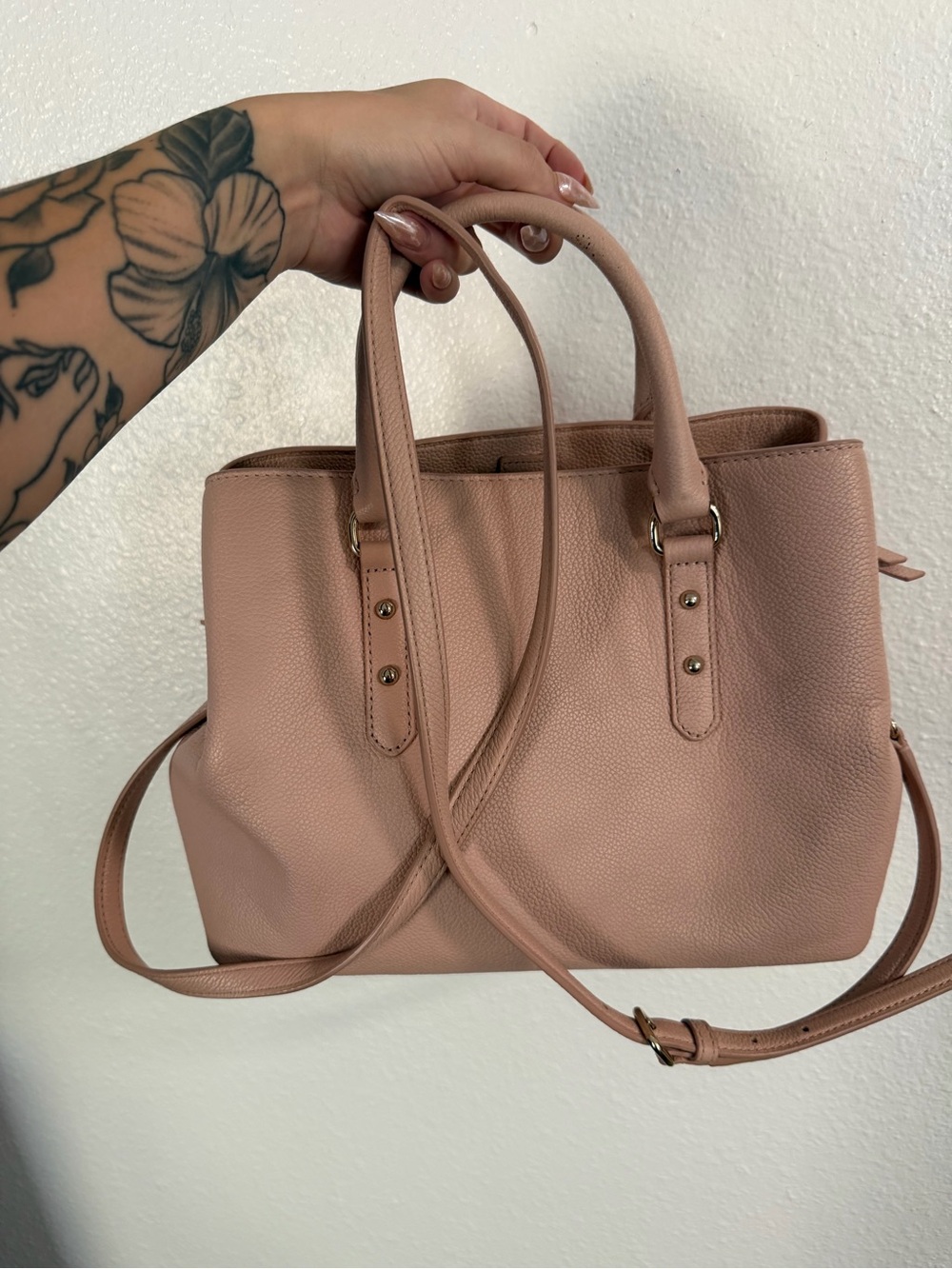 kate spade Blush Pink Pebbled Leather Shoulder Bag